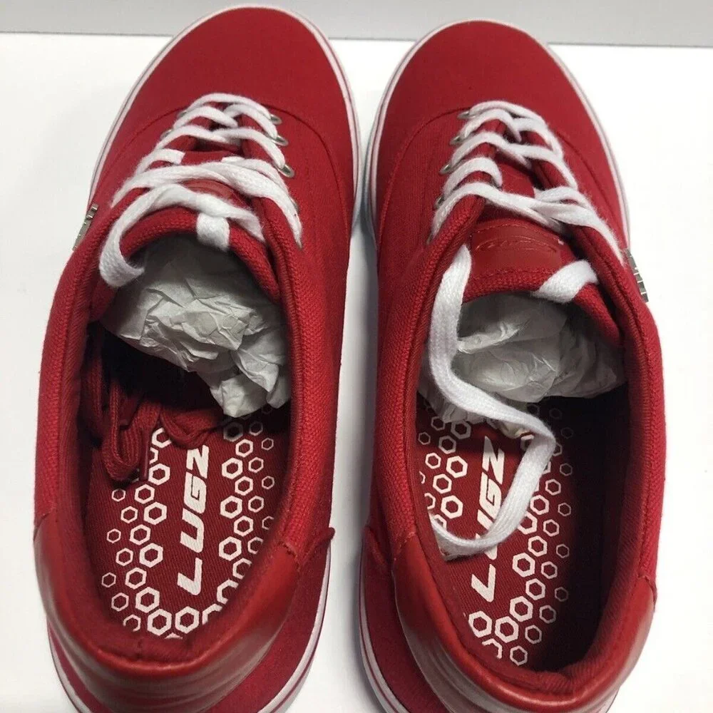 Lugz Men’s Flip, Red Lace-Up Sneakers, Size 9D.